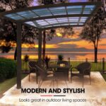 SHADE SHIELD Single Cantilever Carport 3.0m x 5.5m x 3.5m, Aluminium Alloy Frame, Polycarbonate Roof, Shelter for Car or Outdoor Living