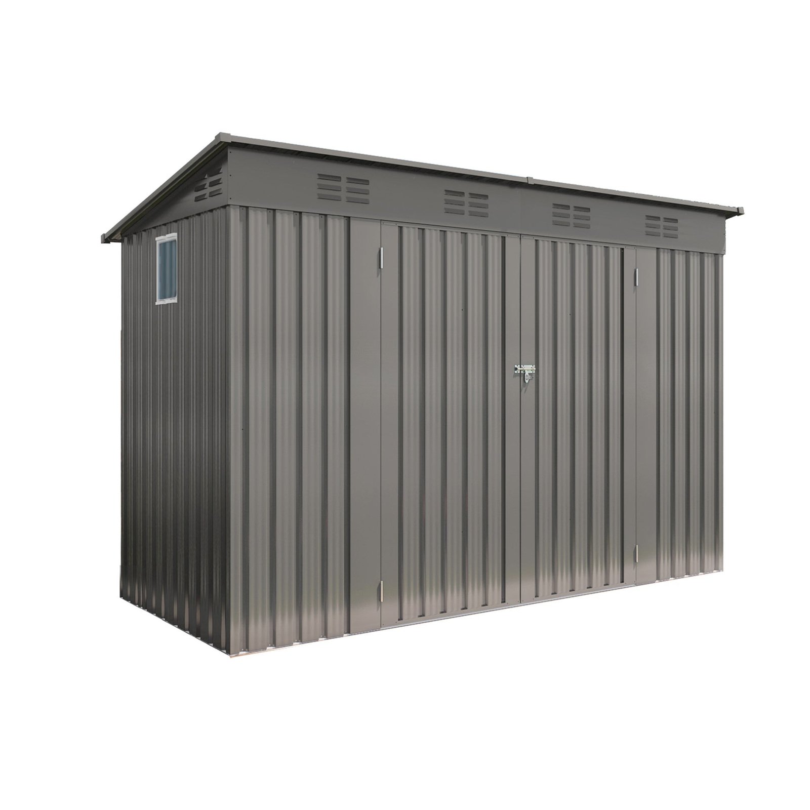1761702876166416603.947717 4 x 9 FT Outdoor Storage Shed, Metal Garden Shed Tool House with Sloping Roof vents and 2 Backyard - Image 1