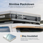 San Hima Kalbarri Lite Rooftop Tent Hardshell With Ladder Grey Camping 4WD 4x4 - Image 4